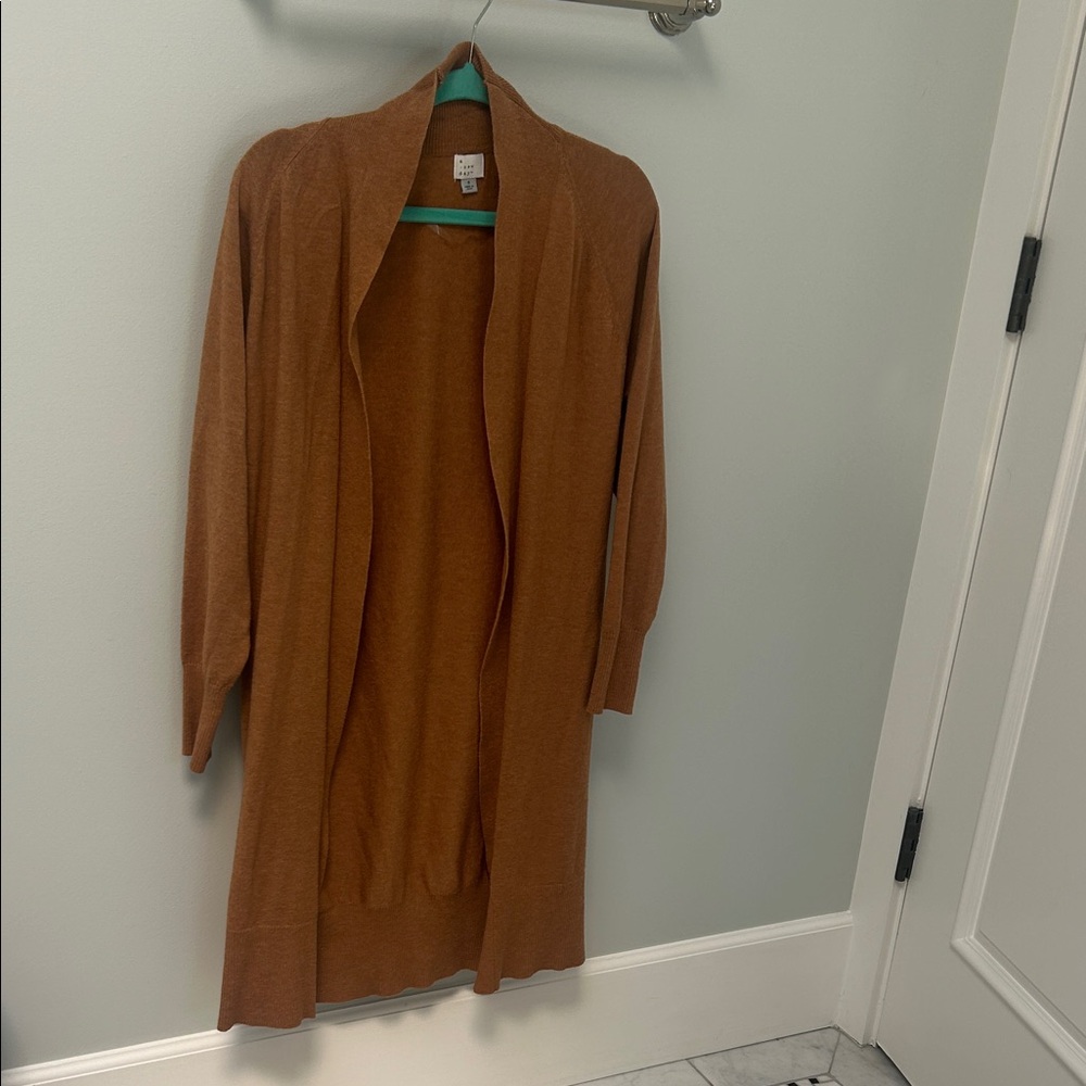 a new day Women's Tan Open Front Cardigan